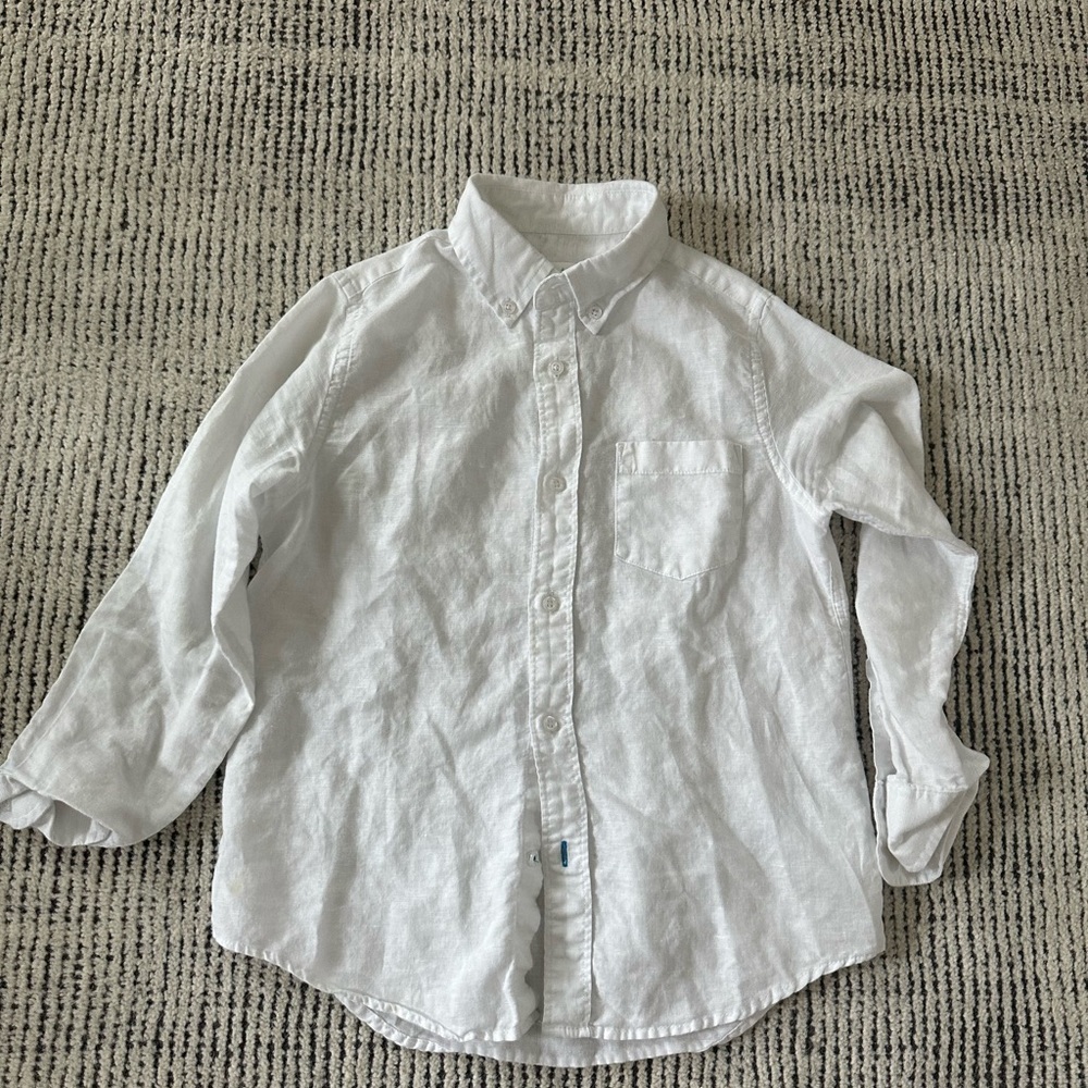 J. Crew Cuts white linen button down.